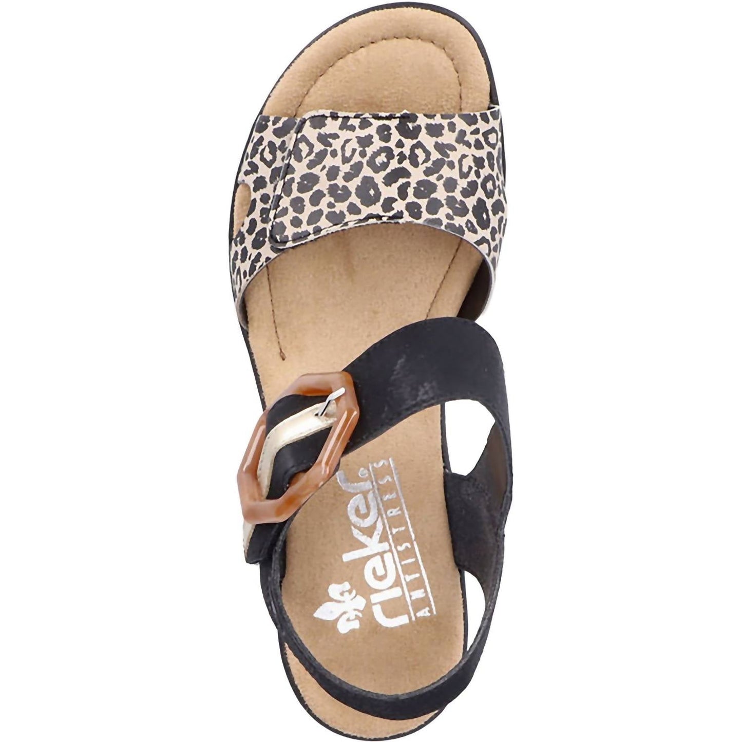 Rieker - Women's Faux Leather Wedge Sandals