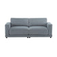 Modern Square Arm Sofa with Soft Fabric Upholstery and Deep Cushions
