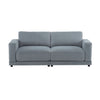 Modern Square Arm Sofa With Soft Fabric Upholstery, Deep Cushions