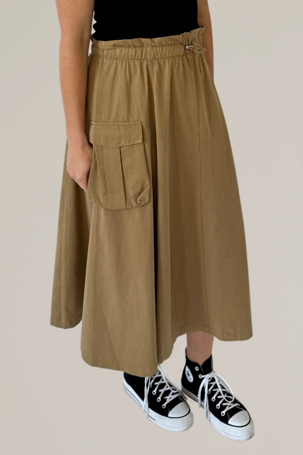 Aaron & Amber - Cotton Cargo Maxi Skirt