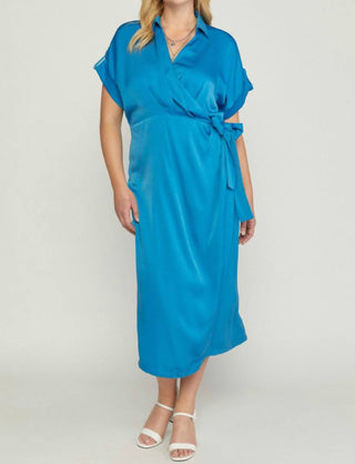 Entro - Satin Wrap Dress
