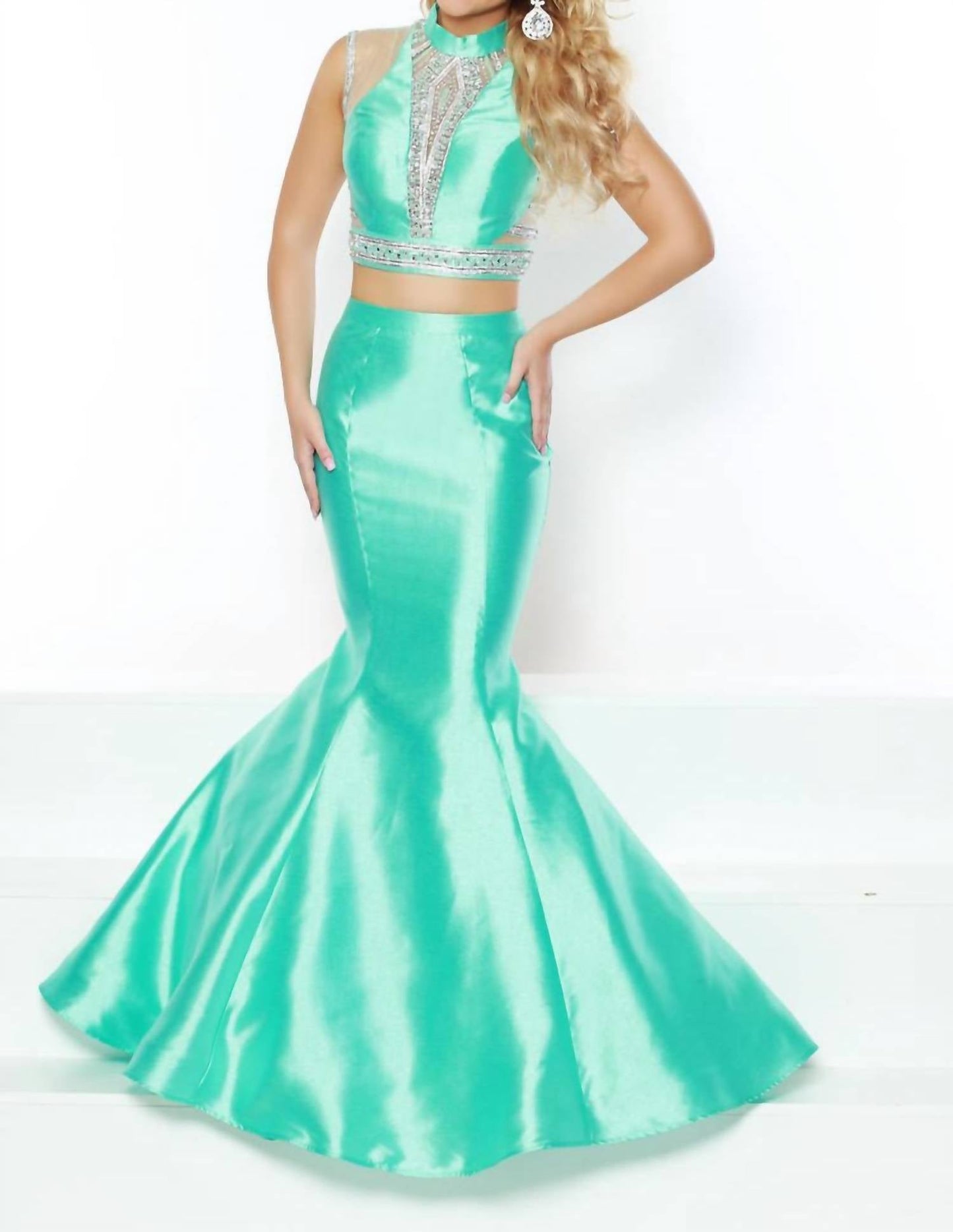 2Cute - Halter Maxi Prom Dress