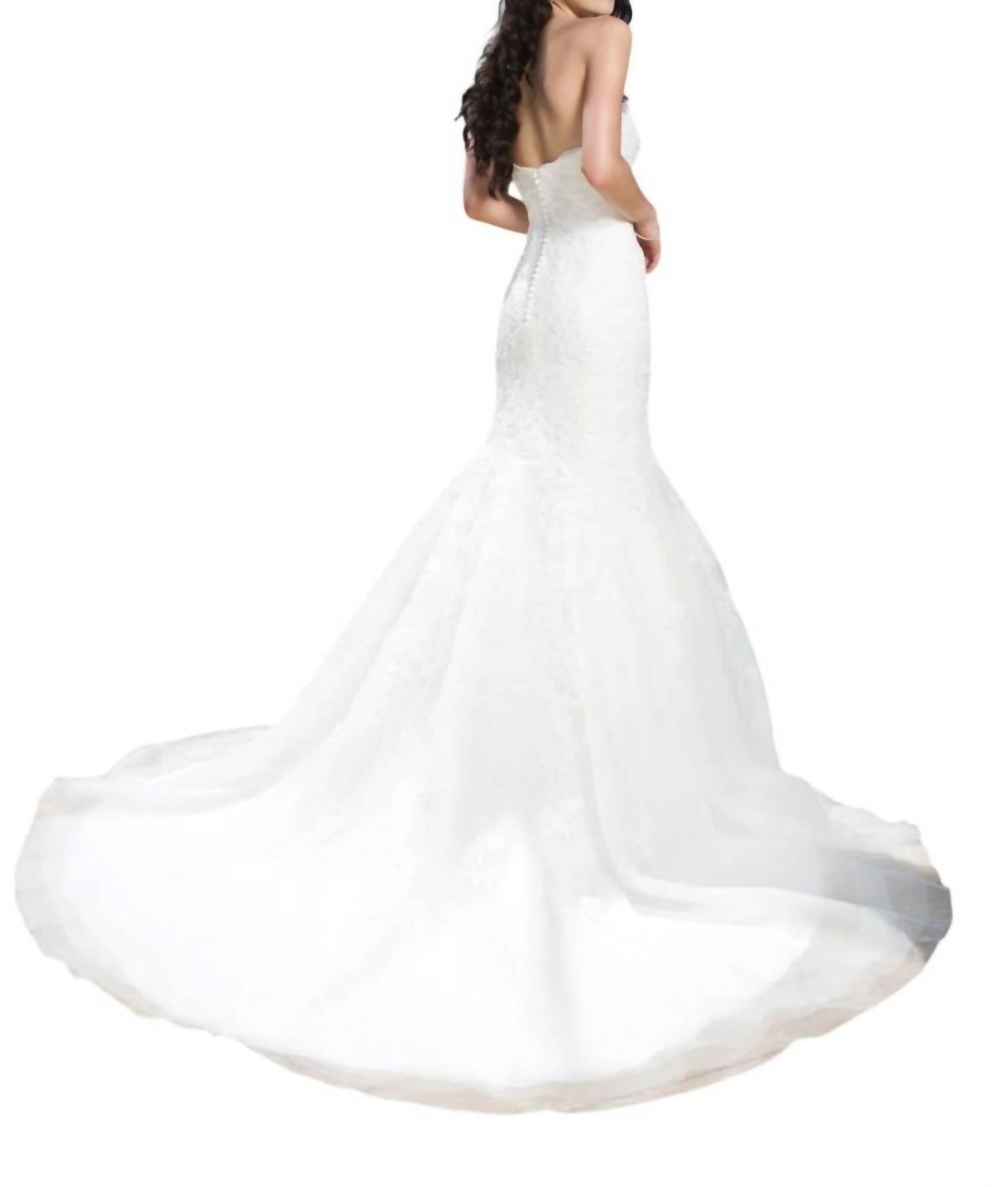 Justin Alexander - Beaded Lace Mermaid Dress