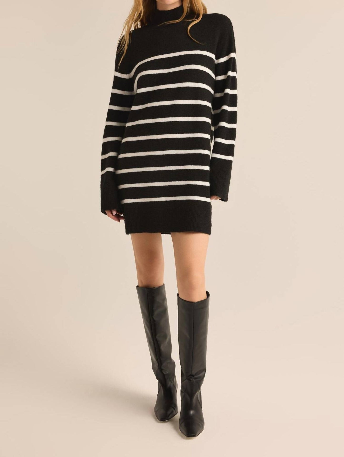 Z Supply - Fin Stripe Turtleneck Sweater Mini Dress