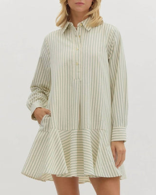 Entro - Striped Shirt Dress