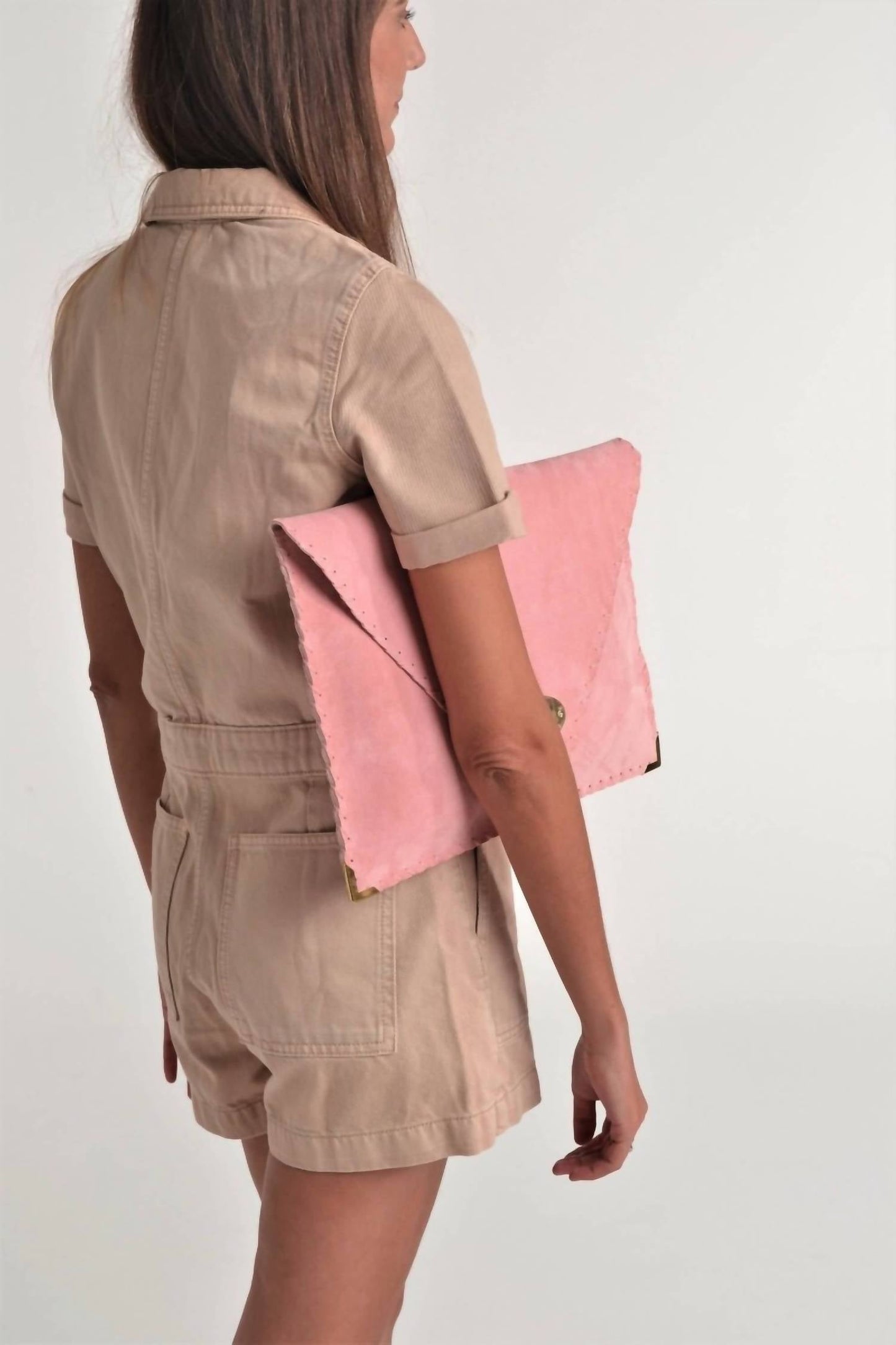Ana Koutsi - Women's Large Suede Clutch