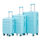 3-Piece Luggage Set – 20" / 24" / 28" ABS Spinner Suitcase with 360° Wheels & Combination Lock (Blue)