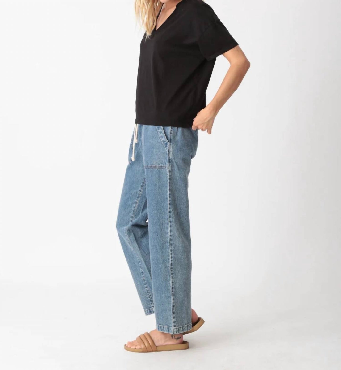 Electric & Rose - Chase Brushed Slub V Top