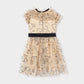 Abel & Lula - Kid's Scattered Hearts Short Sleeve Tulle Mini Dress