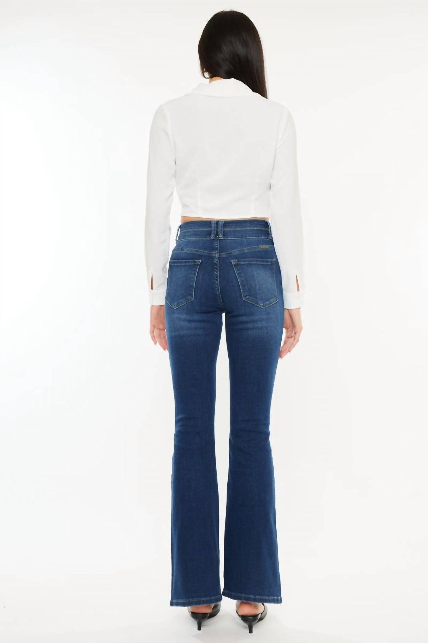 Kancan - Petite High Rise Skinny Bootcut Jeans