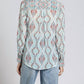 Apny - Geometric Button Down Blouse