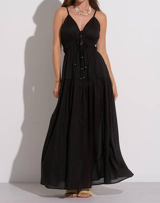 Elan - Mindy Tie Front Maxi Dress