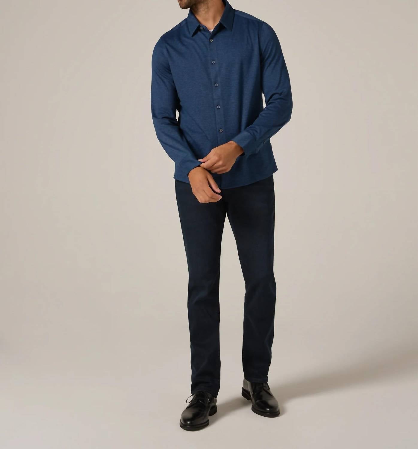 7Diamonds - Bowery Textured Knit Long Sleeve Shirt