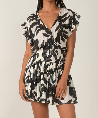 Elan - Short Sleeve Smock Waist Dress