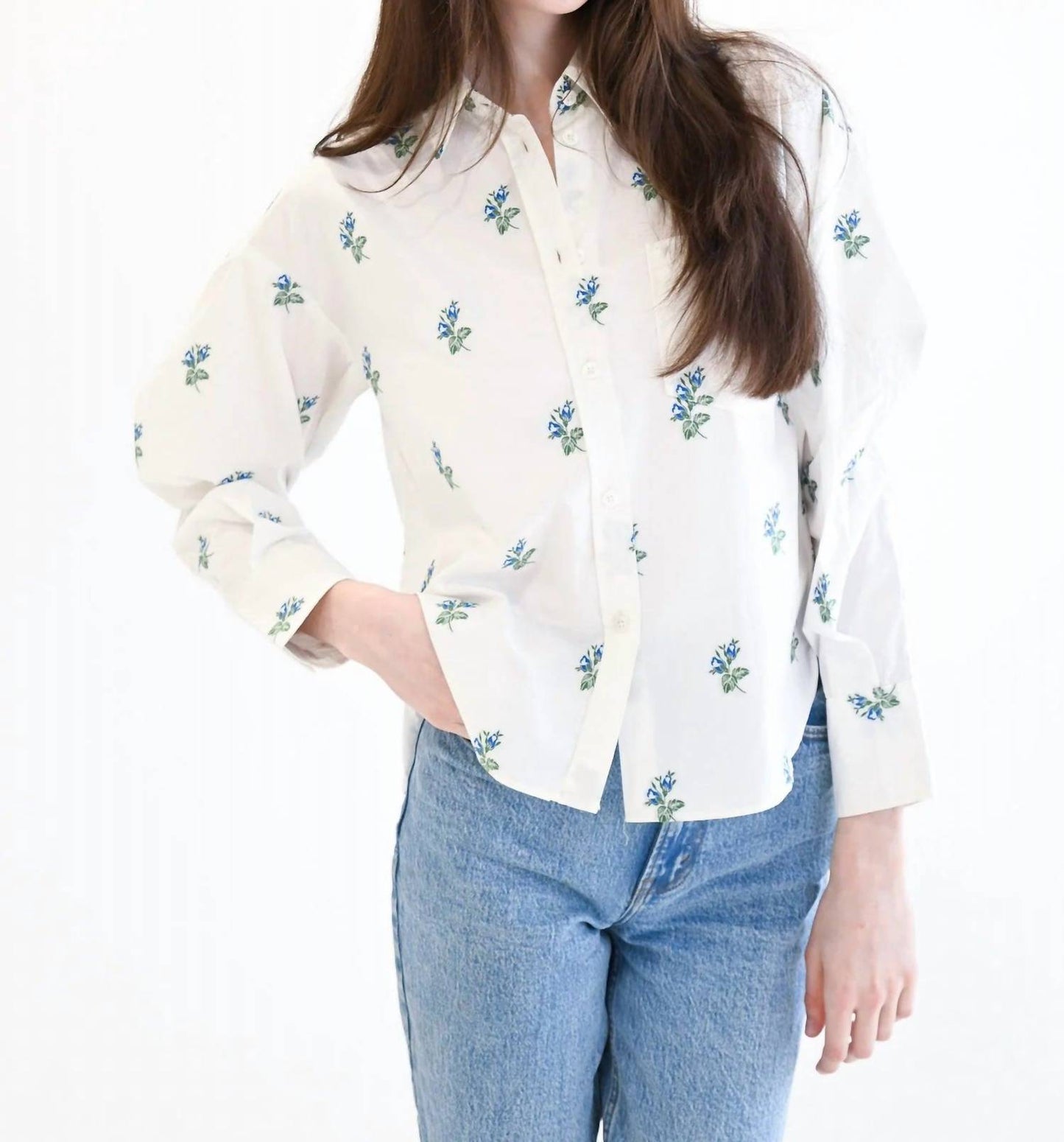 Never A Wallflower - Oversized Button Up Top