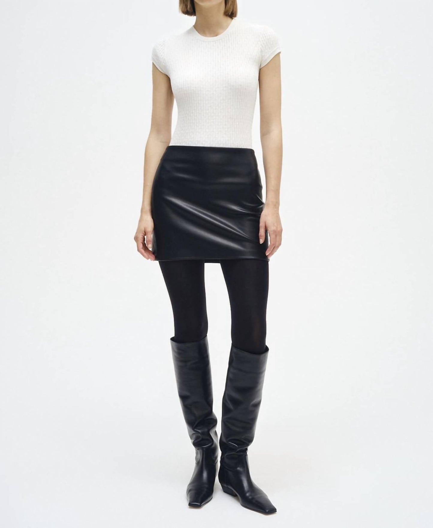 Enza Costa - CASHMERE COTTON POINTELLE CAP SLEEVE CREW