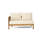Crowne 4-Pcs Sofa Conversation Set with Beige Cushion, Teak
