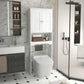 Over The Toilet Storage Cabinet, Bathroom Space Saver With Adjustable Shelf - White