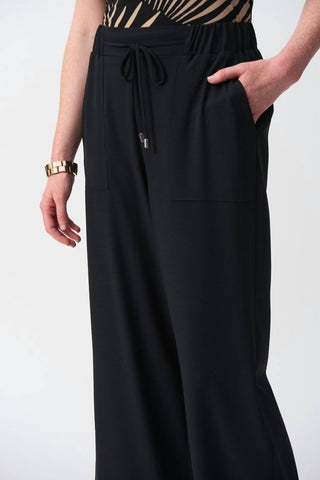 Joseph Ribkoff - Textured Woven Wide Leg Pants
