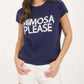 Blu Pepper - Mimosa Please Short Sleeve Pullover Sweater
