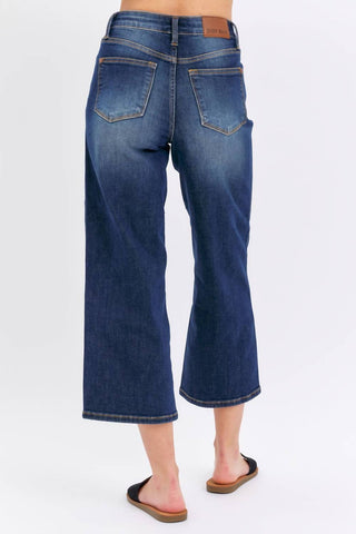 Judy Blue - Mid Rise Tummy Control Wide Leg Jeans
