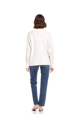 Fifteen Twenty - Deliana Oversized V-neck Sweater