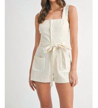Mable - Women's Ric Rac Trim Romper