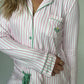 Pj Salvage - Happiest On The Court Pickleball Striped Pajama Set