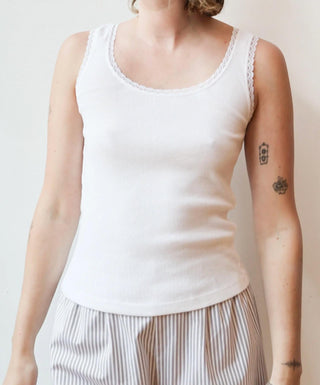Donni. - Vintage Rib Lace Tank Top