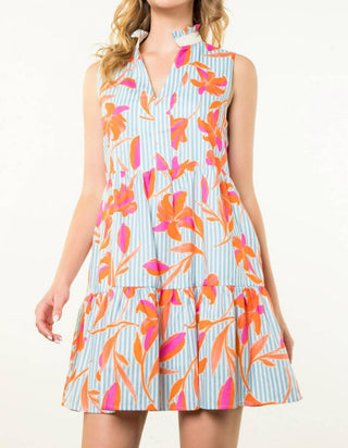Thml - Sleeveless Flower Striped Dress