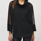 Joseph Ribkoff - Dot Mesh Silky Knit Layered Tunic Top