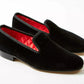 Bowhill & Elliott - Men's Velvet Plain Albert Slipper
