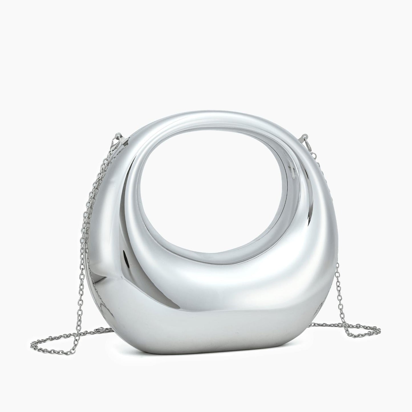 Like Dreams - Women's Moonlit Love Metallic Clear Clutch Bag