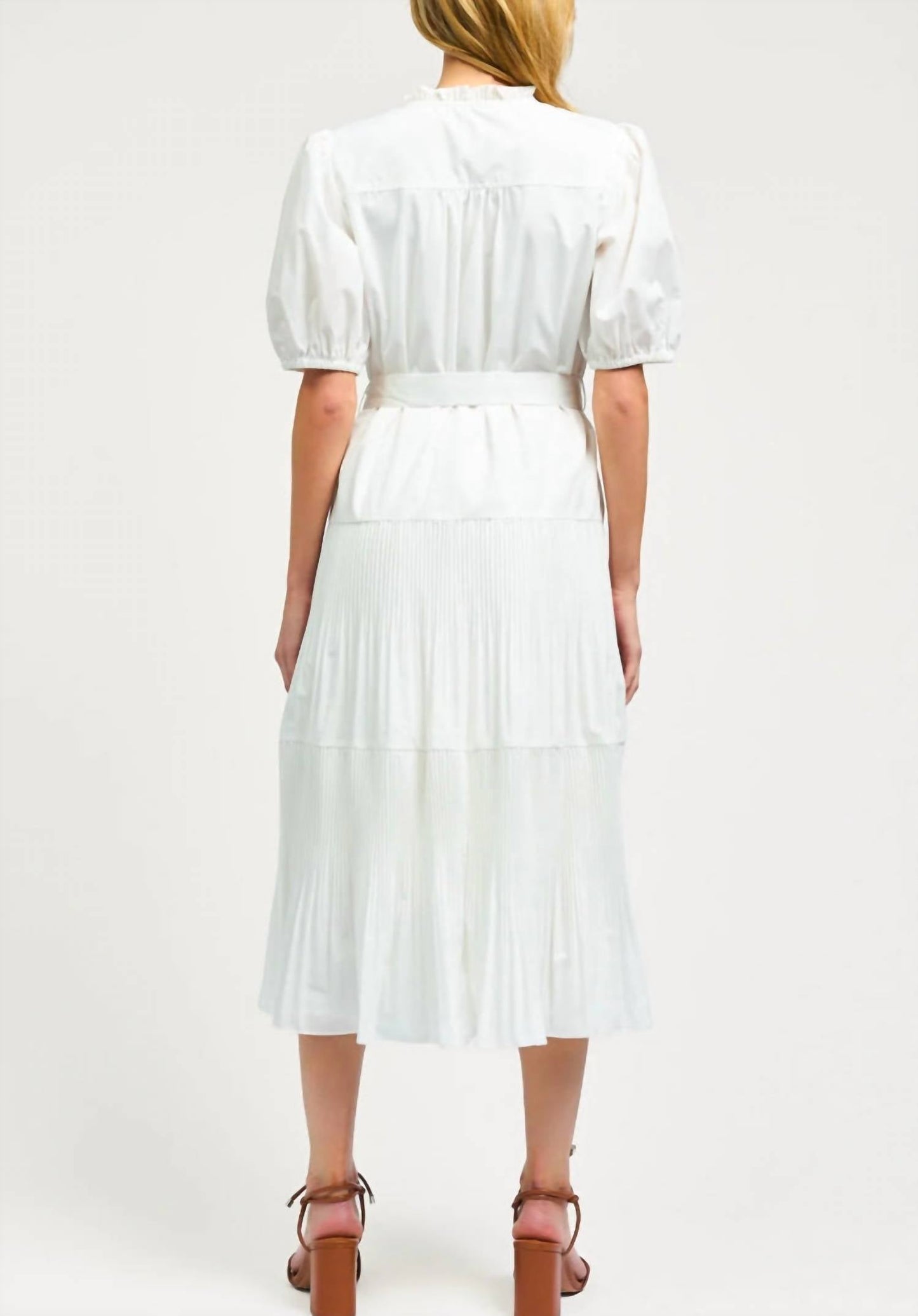 Current Air - Split Neck Midi Dress