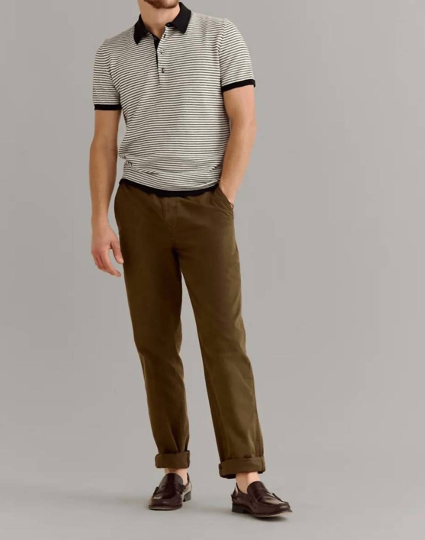 Billy Reid - Stripe Sweater Polo Shirt