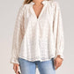 Elan - Long Sleeve Eyelet Top