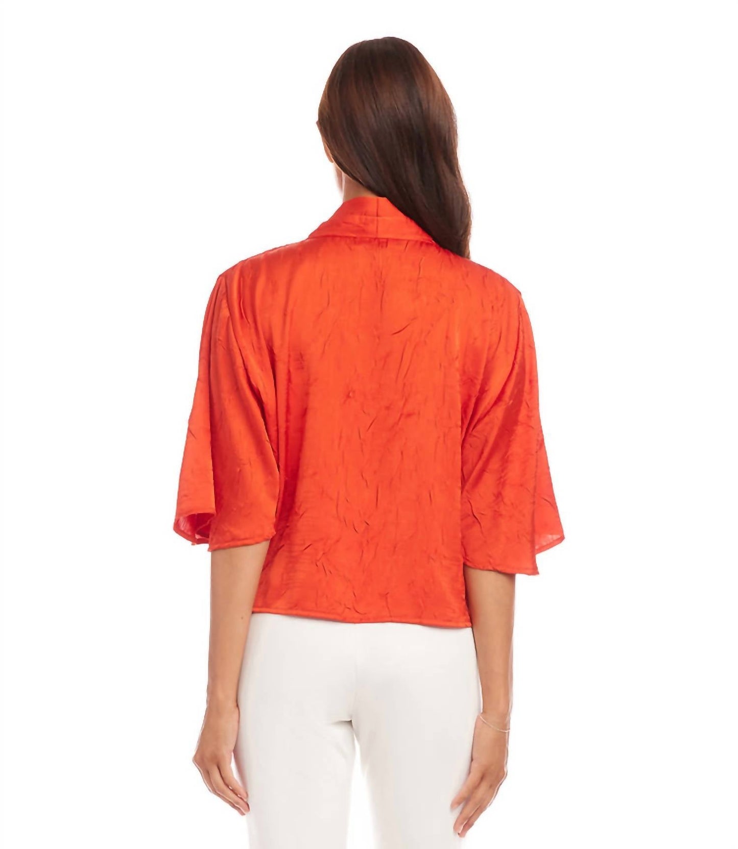 Karen Kane - Flare Sleeve Tie Front Top