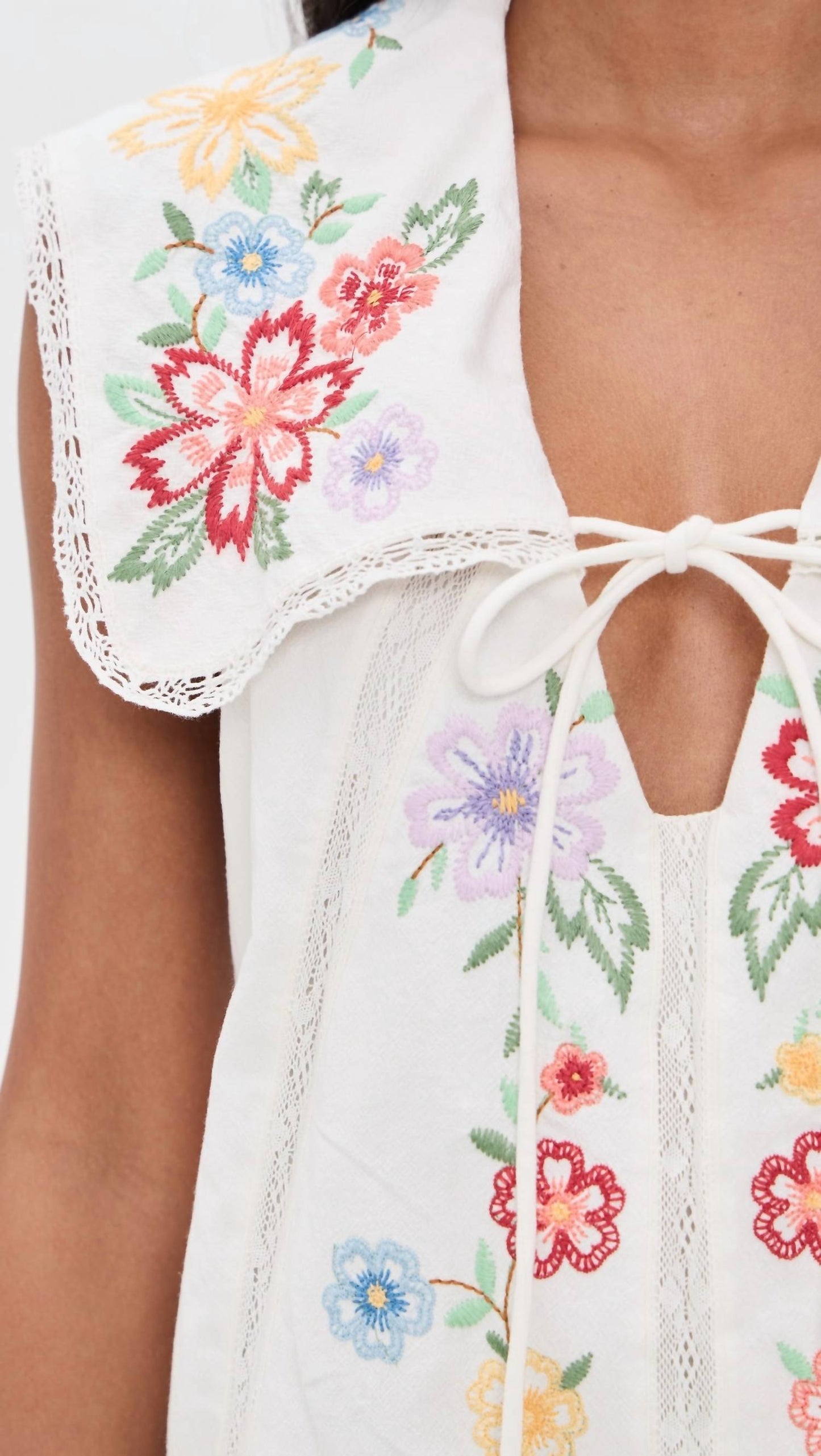 Free People - Willow Embroidered Mini Dress