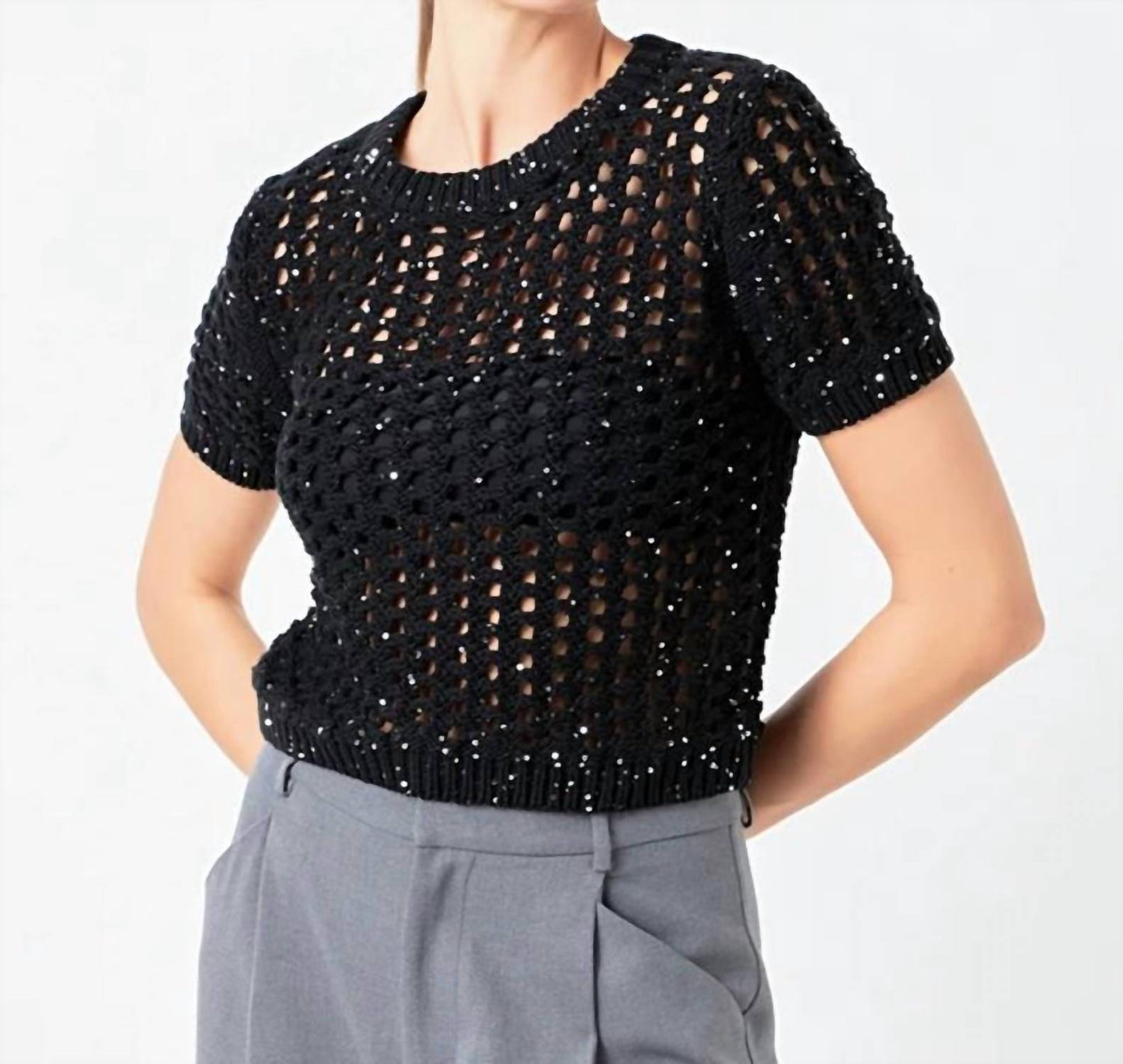 Endless Rose - SEQUINS KNIT TOP