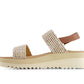 Andrea - Women's Flat Sandals With Hook And Loop Sling And Serrated Sole