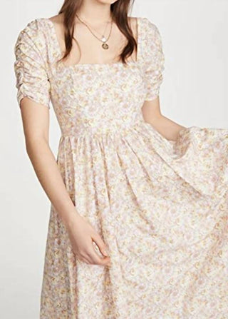 Free People - She’s A Dream Floral Powder Combo Midi Dress