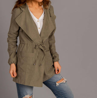 Agnes & Dora - Hooded Trench Coat Jacket