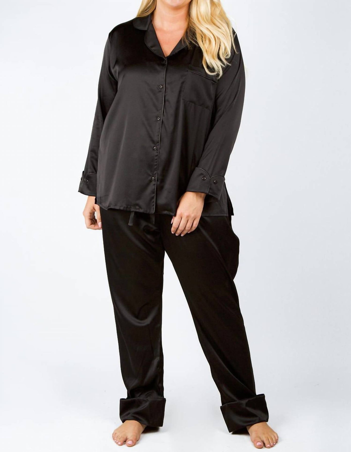 Isayes - Silk Pajama Set - Plus