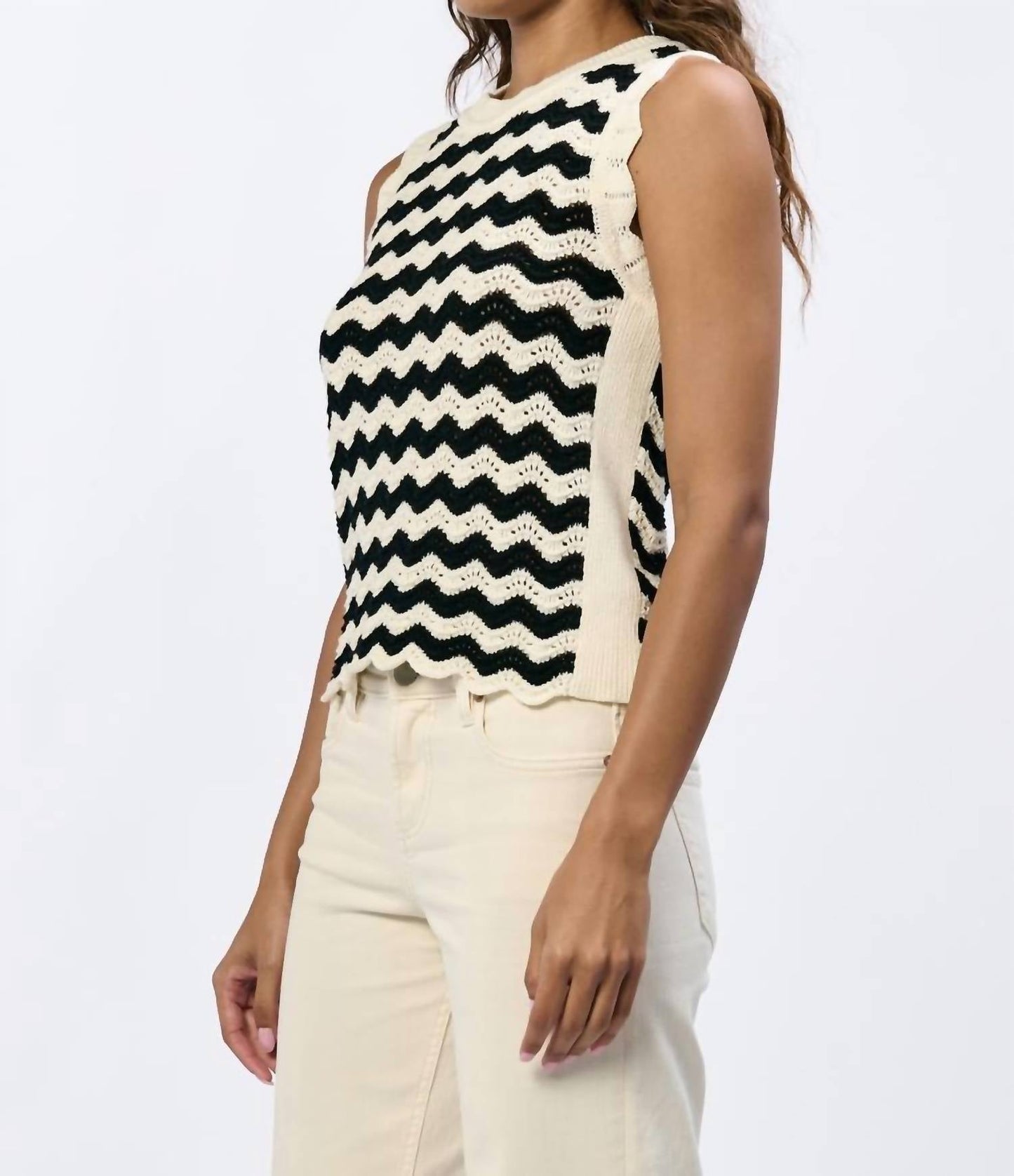Dear John Denim - Scallop Stripe Crochet Tank