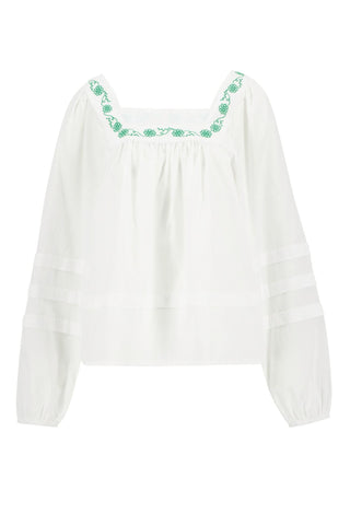 Barbour - Ash Embroidered Square Neck Top