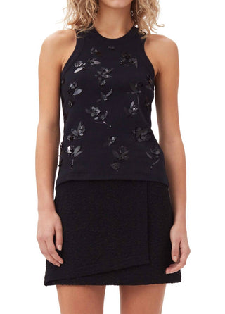 Ganni - Rib Jersey Embellish Tank Top