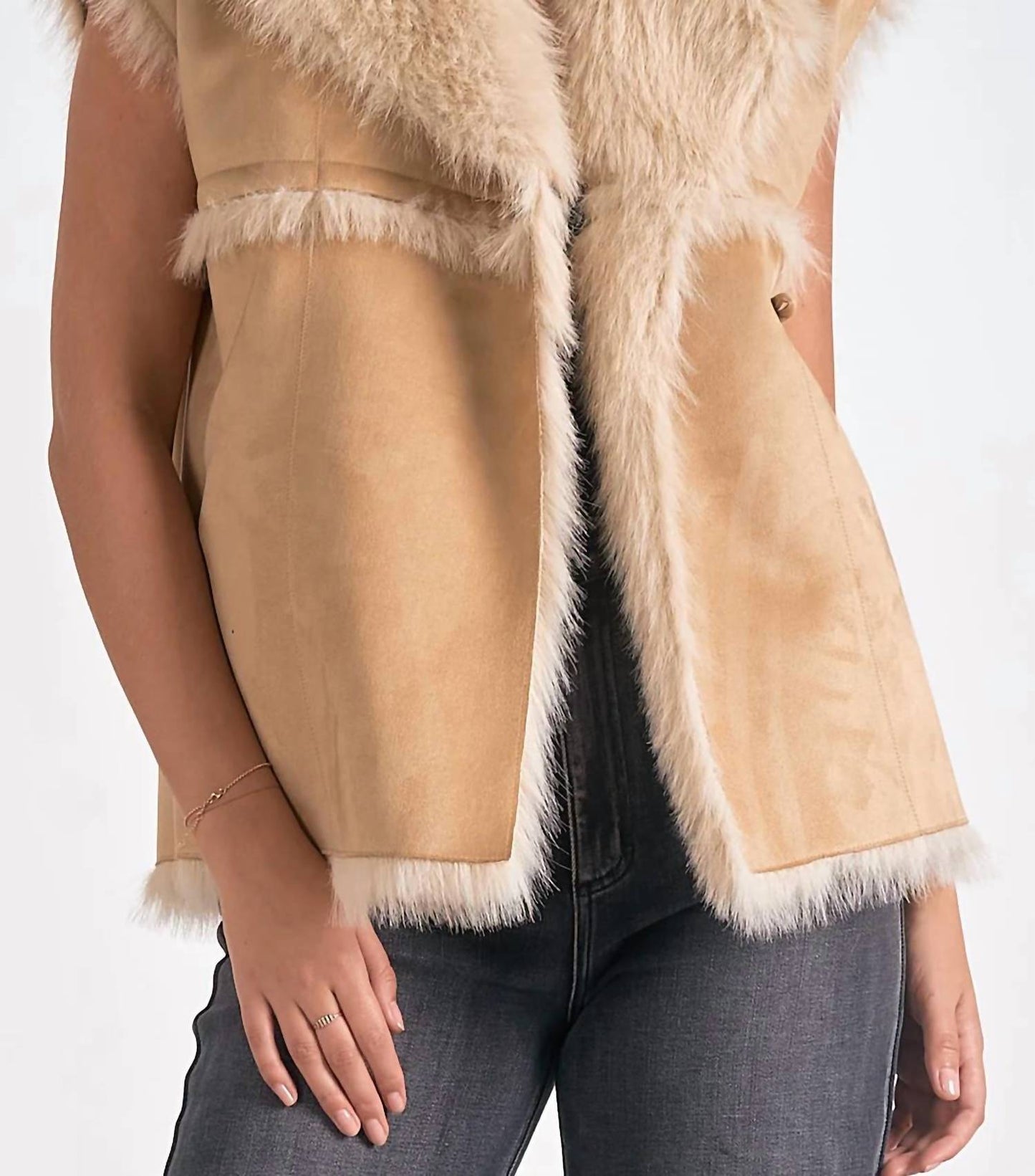 Elan - Long Faux Fur Vest