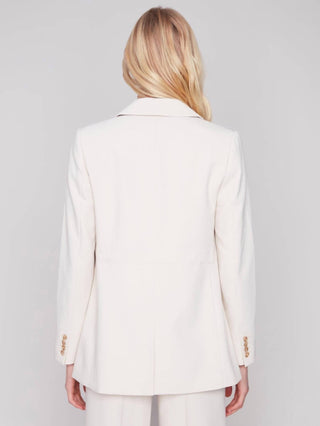 Charlie B - Solid Ruched Back Blazer