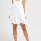 Olivaceous - LINEN RUFFLE STRAP MINI DRESS