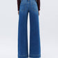 Flying Monkey - High Rise Trouser Hem Extreme Wide Leg Jeans